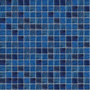 Brillante Dark Blue Glass Mosaic Pool Tile