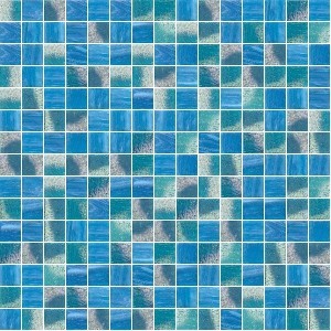 Ocean Blue Mix Glass Mosaic Pool Tile
