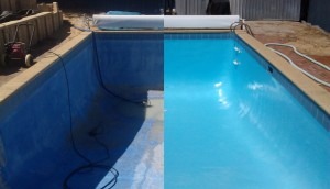 pool renovation before and after photo
